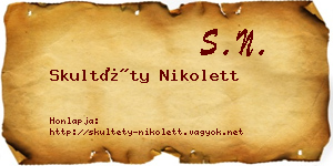 Skultéty Nikolett névjegykártya