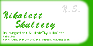nikolett skultety business card